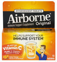Airborne Immune Support Supplement Zetsy Orange Effervescent Tablets