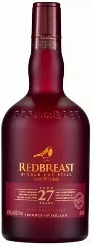 Redbreast 27 yr 107 Single Pot Still Irish Whiskey Enriched by Ruby Port Casks (10 Days Lead Special Order)