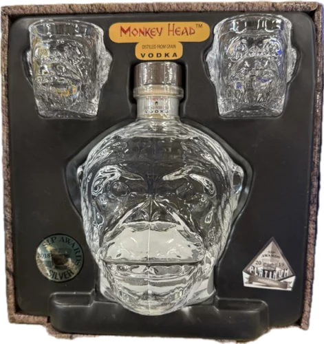 MONKEY HEAD VODKA GIFT SET 750ML