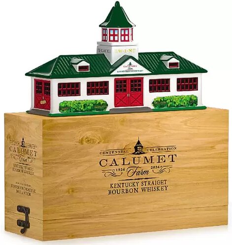 Calumet Farm Bourbon Ceramic Farm Decanter 100th Anniversary Release 750ml