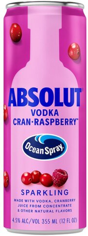 Absolut Ocean Spray Vodka Cran Raspberry Single