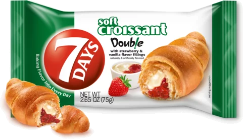 7 Days Soft Croissant Double With Strawberry And Vanilla