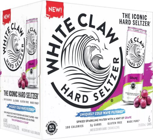 White Claw Hard Seltzer Grape Can