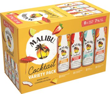MALIBU COCKTAILS VARIETY RTD COCKTAIL CANS