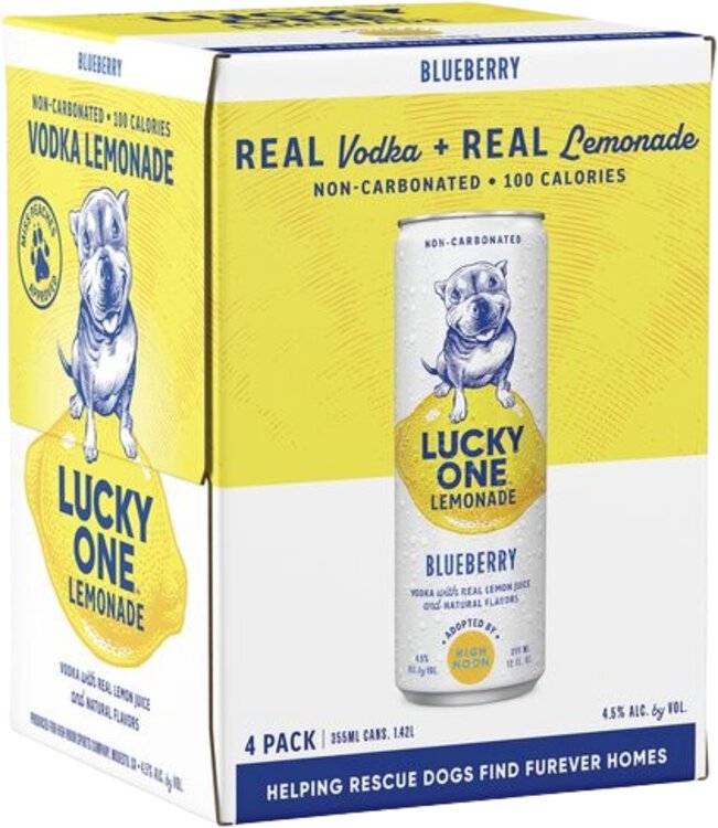 High Noon Lucky One Vodka Lemonade Blueberry 355ML Exit Wine