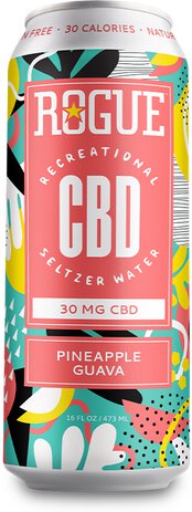 Rogue Pineapple Guava 30mg CBD Seltzer Water