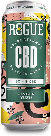 Rogue Ginger Yuzu 30mg CBD Seltzer Water