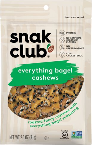 Snak Club Everything Bagel Cashews 2.5oz