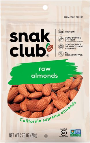 Snak Club Raw Almonds 2.75oz