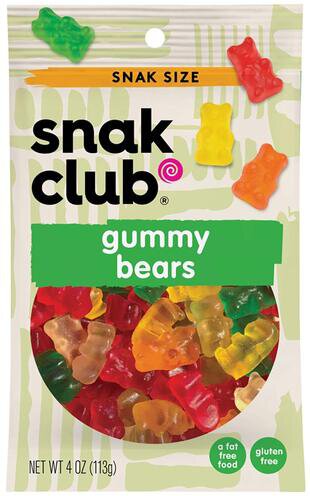 Snak Club Sour Gummy Bears 4oz