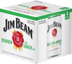 Jim Beam Bourbon and Ginger Ale RTD