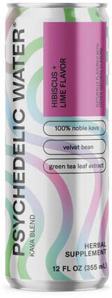 Psychedelic Water Hibiscus Lime Sparkling Kava Water
