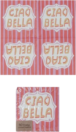 Creative Cocktail Napkins Ciao Bella