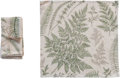 Creative Coop Cotton Napkin Botanical