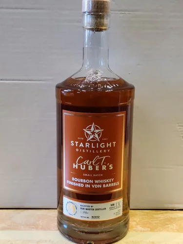 Starlight Distillery Carl T Huber's Small Batch Bourbon Whiskey Finished In Vdn Barrels