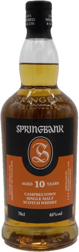Springbank 10 Yr Single Malt Scotch Whiskey Campbeltown Scotland