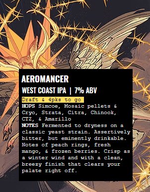 NEPENTHE AEROMANCER WEST COAST IPA 16OZ CANS