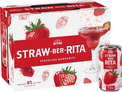 Bud Light Lime Ritas Straw-Ber-Rita Margarita