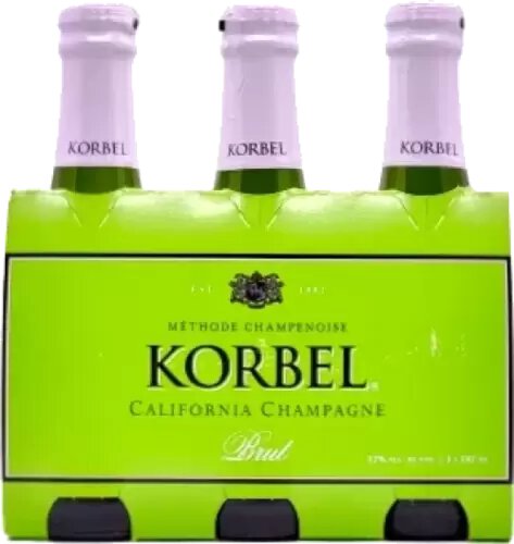Korbel Brut Champagne California Pack 3x187ml