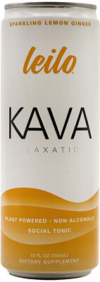 Leilo Kava Relaxation Lemon Ginger Non Alcoholic