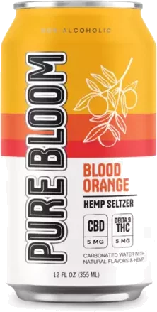 Pure Bloom Blood Orange Hemp Infused Seltzer