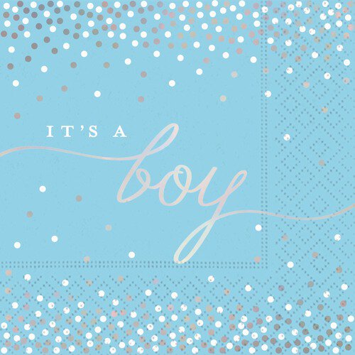 It's A Boy Beverage Napkin