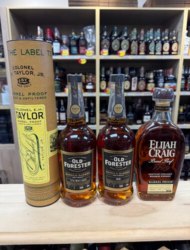 E.H. Taylor Barrel Proof & Old Forester Single Barrel & Eljiah Craig Bundle