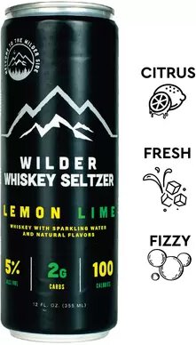 Wilder Whiskey Seltzer Lemon Lime
