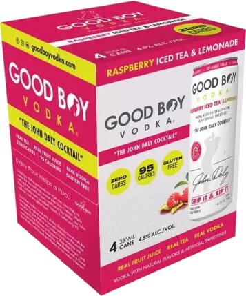 Good Boy Raspberry Cans 355ml, 4-PACK CANS