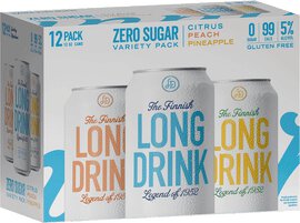 Long Drink Veriety Pack Zero Sugar Citrus Peach Pinapple