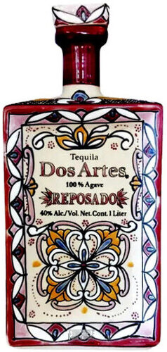 Dos Artes Tequila Reposado Classico Edition Aged In French Oak Barrels Dark Pink Ceramic
