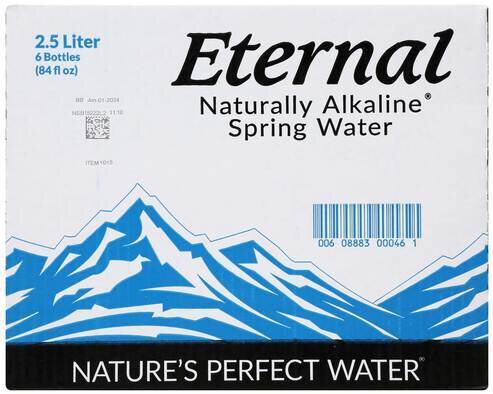 Eternal Alkaline Water 2.5L 6 pack Case