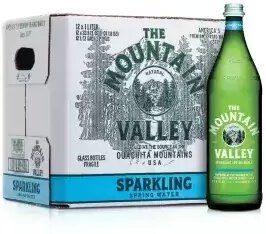 Mountain Valley Sparkling Water 1L 12 Pack Case