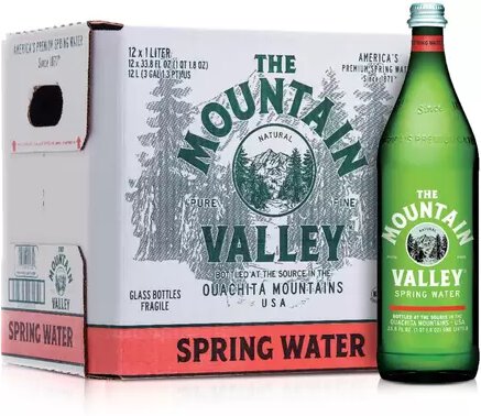 Mountain Valley Spring Water 1L 12 Pack Case
