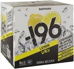SUNTORY -196 LEMON VODKA SELTZER 4 PK