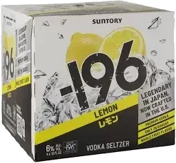 SUNTORY -196 LEMON VODKA SELTZER 4 PK