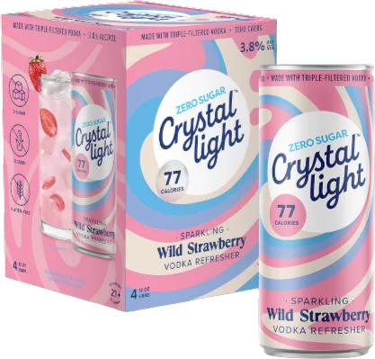 Crystal Light Zero Sugar Sparkling Wild Strawberry Vodka Refresher