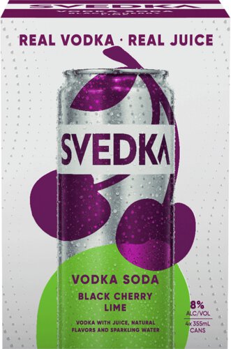 SVEDKA Black Cherry Lime Vodka Soda