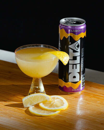 Delta Passion Fruit Seltzer 20mg THC + 2mg CBD