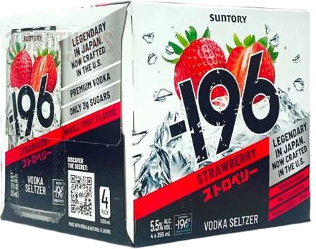 196 Strawberry Vodka Seltzer