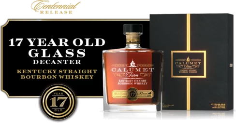 Calumet Farm Glass Decanter 17 Year Old Kentucky Straight Bourbon