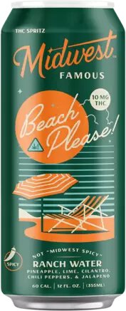 Midwest Famous Beach Please Ranch Water 10mg THC