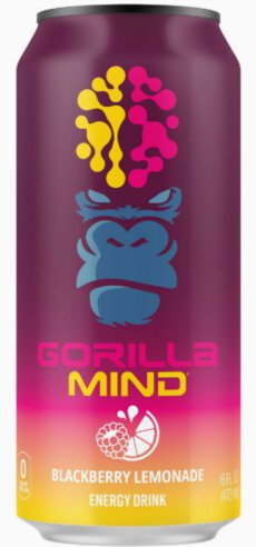 Gorilla Mind Blackberry Lemonade Energy Drink 16 OZ