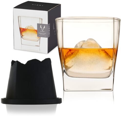 Piece Glacier Mountain Ice Mold With Glass Set Viski
