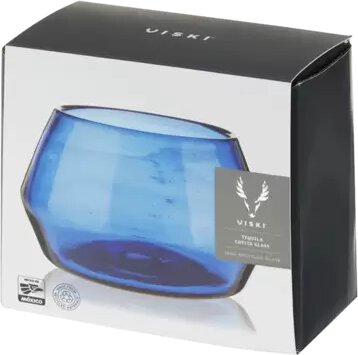 Recycled Tequila Copita Glass In Cobalt Viski