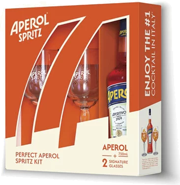 Aperol Apertivo Gift Set with Two Glasses