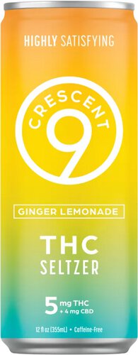 Crescent 9 Ginger Lemonade THC Seltzer - 5 mg THC + 4 mg CBD