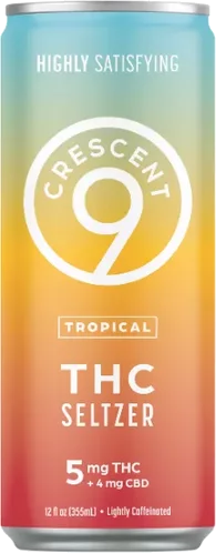 Crescent 9 Tropical THC Seltzer - 5 mg THC + 4 mg CBD