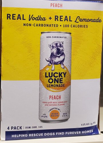 Lucky One Vodka Lemonade Peach 6/4 Can