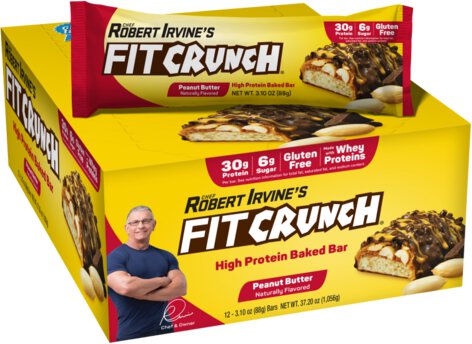 Chef Robert Irvines Fit Crunch Whey Protien Baked Bar Peanut Butter